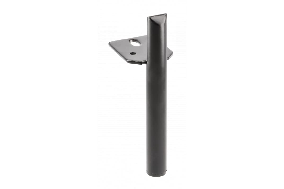 GTV - Ronda Foot, Round Cross Section Ronda Furniture Leg Made of Steel, Tubular Steel Feet, Round Table Leg Furniture Foot, Height 180 mm, Diameter 25 mm, Matte Black, Black