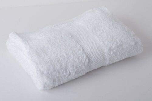 SHL White 100% Cotton Towel 500 Gsm (Pack Of 2 Hand Towel)