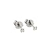 14k White Gold Cubic Zirconia Tiny Stud Earrings, 1.50 Millimeters (0.03ctw)