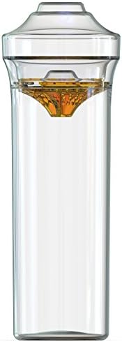 Shaker33 | Plastic Elite Cocktail Shaker Set | 24 OZ | Clear Bottle | Sunset Orange Dual Strainer | Dishwasher Safe, Shatterproof, Leakproof & Lightweight | Bartender | Lid Locking | Wedding Gift