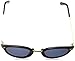 zeroUV Vintage Inspired Round Horned Rim P-3 Frame Retro Sunglasses (Black-Gold Ice)