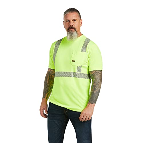 ARIAT Rebar Hi-Vis ANSI T-Shirt, Hi-Vis Yellow, 3X-Large