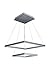 VONN VMC31720AL Modern Two-Tier Square LED Chandelier Lighting with Adjustable Hanging Light, Silver