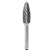 YUFUTOL SH-5 Tungsten Carbide Burr Flame Shape Double Cut Rotary Burrs File(1/2''cutter Dia ， 1.25''Cutter Length) with 1/4'' (6.35mm) Shank dia