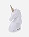 Audiology Rechargeable Unicorn Speaker Desktop Portable Speaker Includes Charging Cable and 3.5mm Audio Cable White with Gold Horn