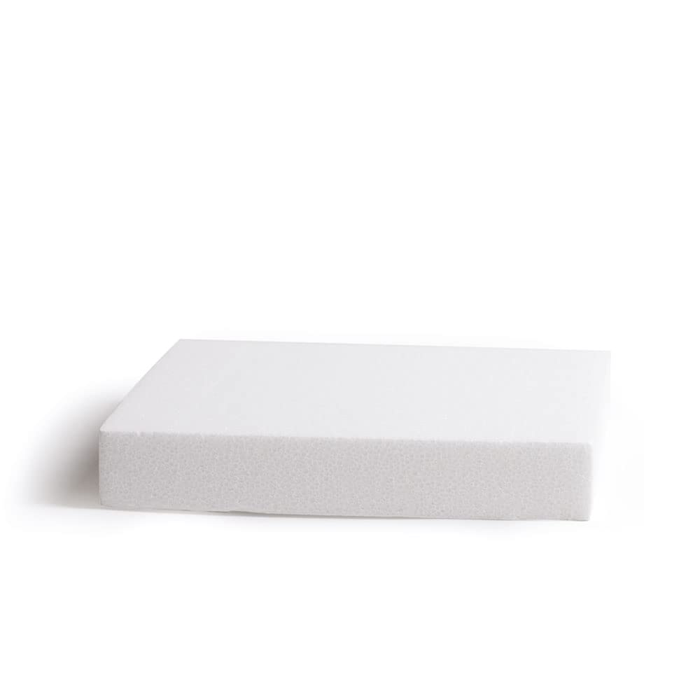 DECORA 0173949 POLYSTYRENE Square 25X25X5H CM, Polistirolo, Off-White