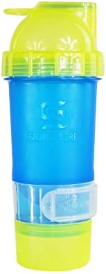 SHAKESPHERE Protein Shaker Bottle 24oz with 5 Extra Storage compartments and an Innovative Internal Rounded Capsule