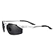 Men Sunglasses Polarized UV Protection Sun Glasse Anti Glare Glasses Black Lens (silver-2)