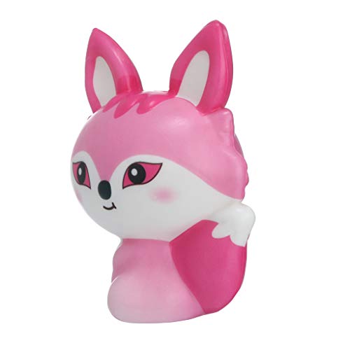 Mikilon Squishies Kawaii Cartoon Fox Scented Slow Rising Animal Squishy (Pink)