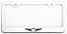 Deselen Stainless Steel License Plate Frame for Genesis with Screw Caps Cover Set, Genesis Logo (Silvery White)