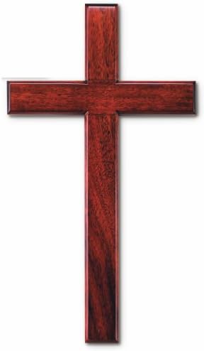 24'' Solid Mahogani Wall Cross