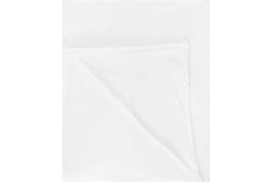 Venice Home 100% Cotton Flat Top Sheet Only - T-Shirt Fabric Jersey Knit - Extra Soft - Wrinkle Free - Machine Washable - Easy Fit - Breathable - Comfy (White, Full)