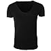 Zbrandy Men's Cotton Cut Deep Neck Fashion Top Men T Shirt