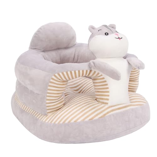 ZIZEV Baby Sitting Chair Interactive Baby Support Seat for Bedroom (Grey Hamster)