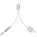 2 in 1 Type C to 3.5mm Audio Adapter, Worcie 2 in 1 USB Type C Cable Fast Charge to 3.5mm Audio Jack Headphone Adapter Converter Supports Audio and Charging for Motorola Moto Z, Letv Le Pro 3(Silver)