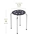 Pearington 16 Gauge Steel Classroom Furniture Stools for Kids; Multipurpose Stool Chairs; Flexible Seating; Stacking Stools- Set of 5, Black and Silver