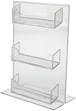 Marketing Holders Clear 3 Pocket Business Card Holder Table Tent Desk Top