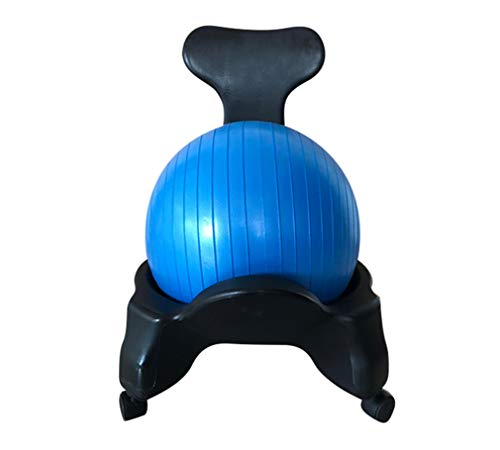 Chaise D'Équilibre Bodytec Avec Balle Et Roulettes - Améliore Posture Et Gainage