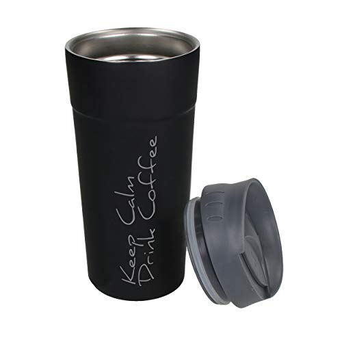 elasto Coffee to Go Becher Personalisierter Kaffeebecher mit Namen 500ml Doppelwandig vakuumisolierter Isolierbecher mit… – Bild 4