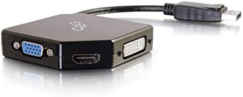 C2G 80928 DisplayPort to HDMI, DVI or VGA Adapter, Notebook, Laptop, Mac, Lenovo, Dell, HP, ASUS, Desktop Computer, Monitor, Projector, Games Console and More Connect Dongle - Image 3
