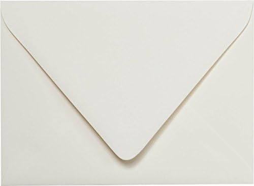 A-7 Classic Natural Cream Solid Euro Flap Envelopes (5 1/4" x 7 1/4") - 50 Envelopes from Paper and More