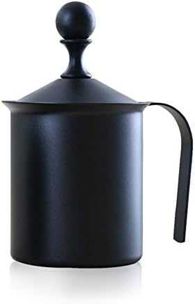 400ML Stainless Steel Milk Frother for Coffee, Latte &amp; Frothing Milk Handheld Milk Frothing Device Pitchers Hand Pump Milk Foamer