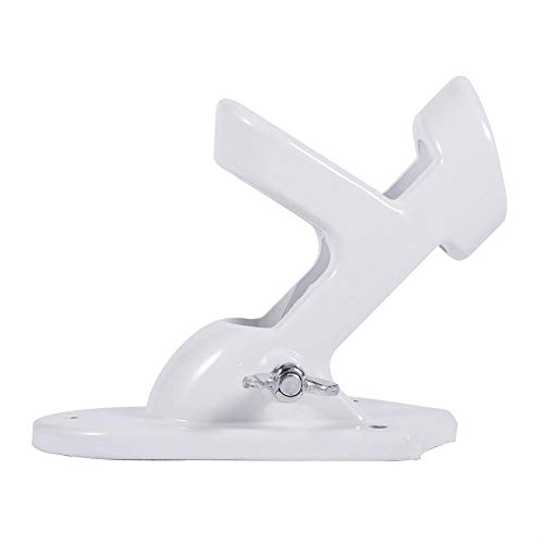 Strnek Aluminium Alloy Flag Pole Holder, Mounting Fixed Wall Mount 1" Flagpole Displays Bracket Mount 2 Positions Flag White - Thumbnail 5