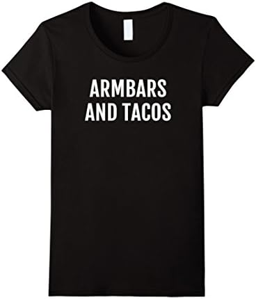 Women's Funny MMA BJJ Judo Tacos T-Shirt - Martial Tee Shirt Saying Medium Black