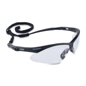 KIMBERLY-CLARK 25676 Jackson Safety V30 Nemesis Safety Glasses, Black Frame, Clear Lens,Pack of 12