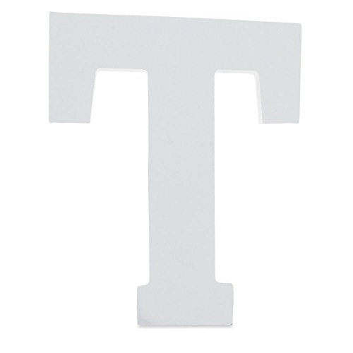 6" Classic Font White Color Wooden Letter T
