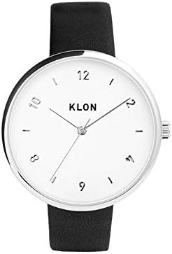 KLON PASS TIME ELFIN EVEN 38mm 腕時計 黒ベルト ペアウォッチ PAIR WATCH カップル シンプル ユニセックス ホワイト 本革 38mm おしゃれ レディース メンズ (EVEN単品)