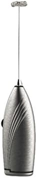Electric Milk Frother- Battery Operated 15000R/Min, Stainless Steel Milk Wand Mixer Frother for Latte Coffee Hot Milk (A)