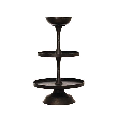 Creative CoOp Decorative Metal Black 3Tier Tray Pricepulse