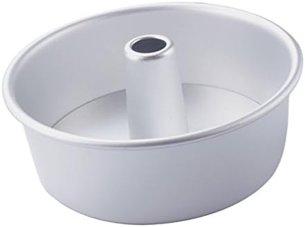 amagogo Round Angel Cake Pan Baking Decorating Aluminium Tin with Heat Core 6" 8" - Silver, 8 inch