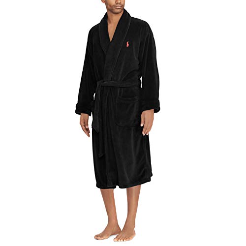 image for Polo Ralph Lauren Microfiber Plush Long Sleeve Shawl Collar Robe Polo 