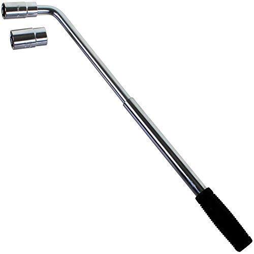 ASC Extending Wheel Brace Wrench 17mm 19mm 21mm 23mm Socket - Telescopic Extendable Compact Travel Emergency Breakdown