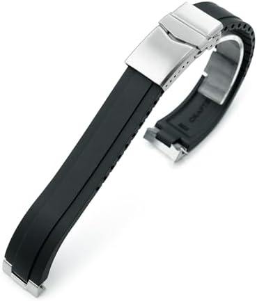 Amazon.com: Crafter Blue FKM Rubber Strap 21mm compatible with