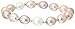 Sterling Silver 9-9.5mm Multi-Pink Freshwater Cultured Pearl Necklace, Bracelet and Hoop Earrings Set