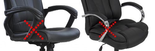 2xhome - Modern High Back Tall Ribbed PU Leather Swivel Tilt Adjustable Chair Designer Boss Executive Management Manager Office Conference Room Work Task Computer (Big & Tall - Black)