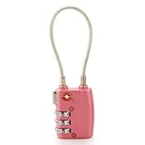 KLOUD City ® Pink 719 TSA accepted cable luggage dial travel lock