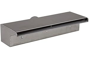 MAJESTIC WATER SPOUTS Sutton 12" Waterfall Spillway Scupper Wall Mount for Pools, Ponds, Fountains - Stainless Steel (12")