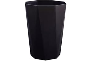 twcrvil Trash Can for Kitchen Office Bedroom - Simple Large Capacity PP Kitchen Bedroom Household Waste Neat Look Home, Black