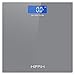 Hippih 400lb / 180kg Electronic Bathroom Scale with Tempered Right Angle Glass Balance Platform and Advanced Step-On Technology, Digital Weight Scale has Large Easy Read Backlit LCD Display D-013