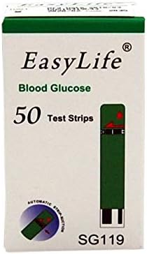 EasyLife Plus Blood Glucose Test Strips (1 x 50 Strips), 50 test strips
