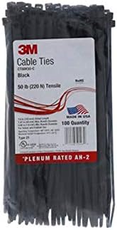 LEDKIA Cable Tie for Outdoor Scotchflex 3M FS 160 CWC C-C (4.5mm x 160 mm) Black [Energy Class A]