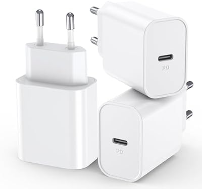 30W Chargeur i-Phone, Chargeur USB C, PD 3.0 Chargeur Rapide, Adaptateur USB-C Alimentation Compatible avec i-Phone 16/15/14/13/12 Plus Pro Max Mini, iPad, Samsung Galaxy S24/S23/22