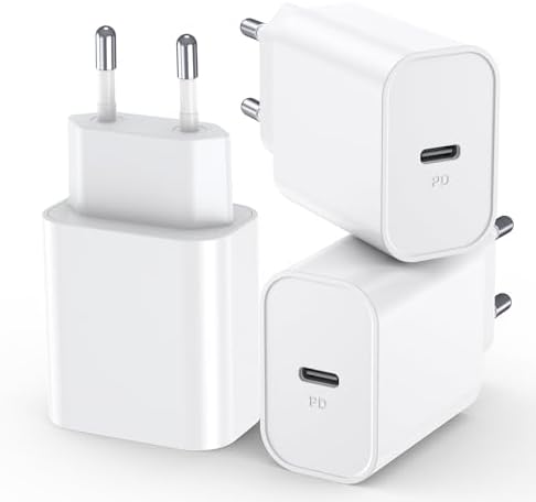 30W Chargeur i-Phone, Chargeur USB C, PD 3.0 Chargeur Rapide, Adaptateur USB-C Alimentation Compatible avec i-Phone 16/15/14/13/12 Plus Pro Max Mini, iPad, Samsung Galaxy S24/S23/22