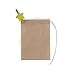 Drawstring Tea Filter Bags, Disposable Unbleached Safe Tea Infuser, M Size Perfect for Loose Leaf Tea（3 Free Clip, Pack-100, Brown）