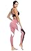 QUEENIEKE Women Yoga Pants Color Blocking Mesh Workout Running Leggings Tights Size M Color Begonia Pinkthumb 4