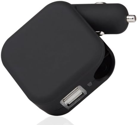 JACKLY 2016 New 2 in 1 Dual USB Port DC 5V 2.1A Car Charger Power Adapter Cigarette Folding Home black/white (Black)